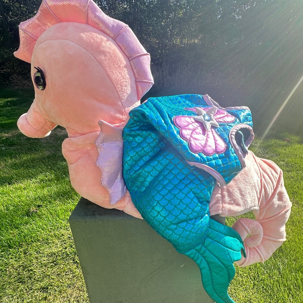 Dream Play Imagine 3-D Plush Mermaid Riding Seahorse Halloween Costume Size 4T